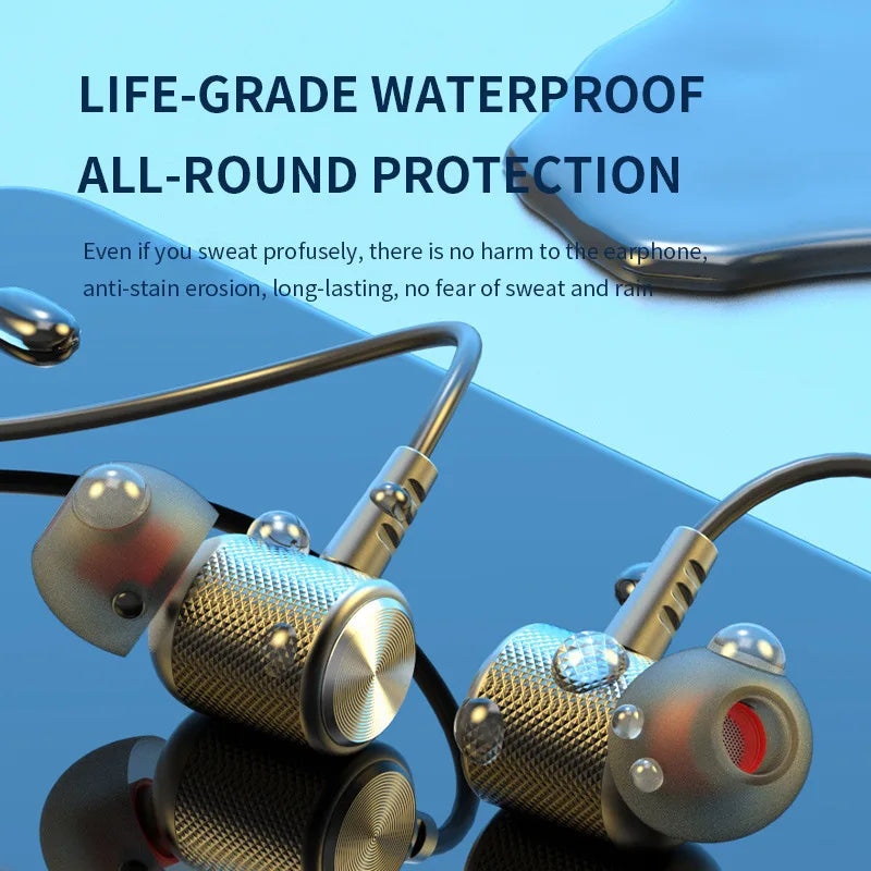9D Bluetooth Earphones Wireless Headphones Magnetic Stereo Neckband Waterproof Sports Earbuds With Mic For