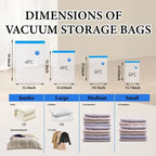 Vacuum Bag for Clothes, Air Bag with Pump, Travel Essentials, Space Saver Bags