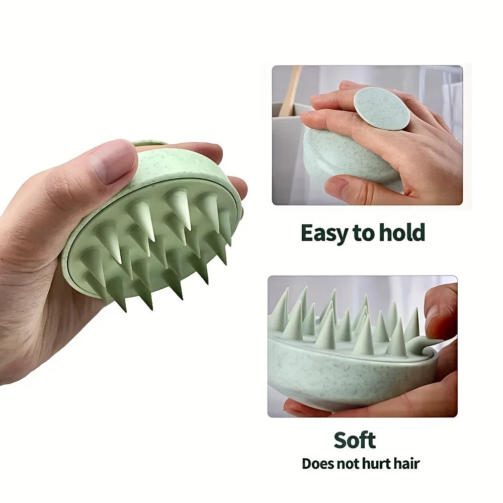 Silicone Shampoo Brush Body Massage Bath Shower Salon Hairdressing Tool Scalp Comb Hair