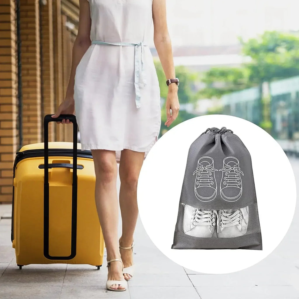 Drawstring Shoe Storage Bags — 5 or 10 Pack