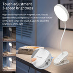 15.35 inch USB Rechargeable Table Lamp Led Desk Reading Book Light with Folding Clamp 500mAh Battery Eye