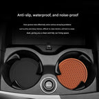 Car Cup Holder Anti-Slip Silicone Insert Coaster Mat Universal Car Accessories Black Fit