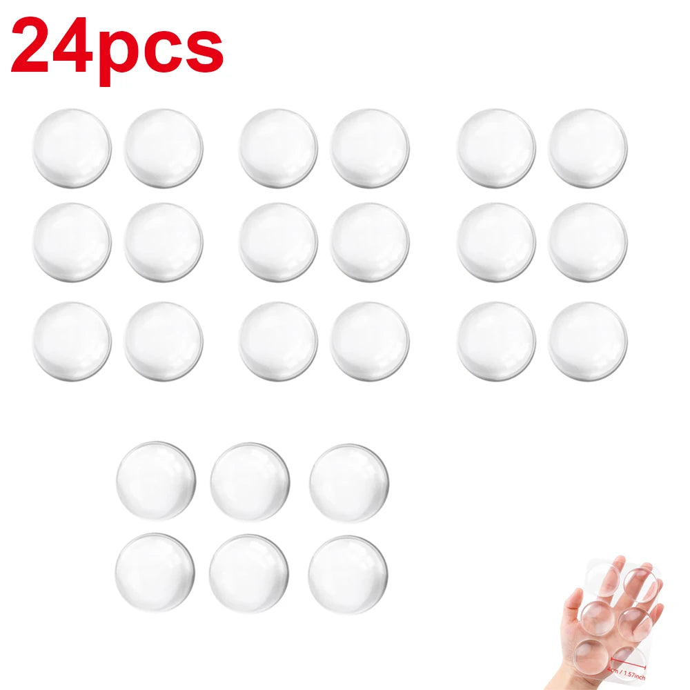 Clear Door Stopper Wall Protector Self Adhesive Furniture Bumper Pads Noise Dampening