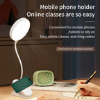 15.35 inch USB Rechargeable Table Lamp Led Desk Reading Book Light with Folding Clamp 500mAh Battery Eye