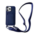 Crossbody Necklace Strap Card Holder Wallet Phone Case For iPhone 16 14 12 Pro Max 13 Mini 11 XS XR 7 8 Plus