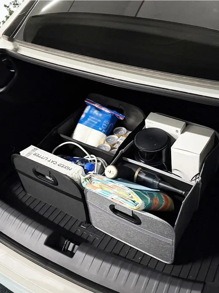 Trunk Organizer for suv, Foldable portable car storage box for camping outdoor storeroom