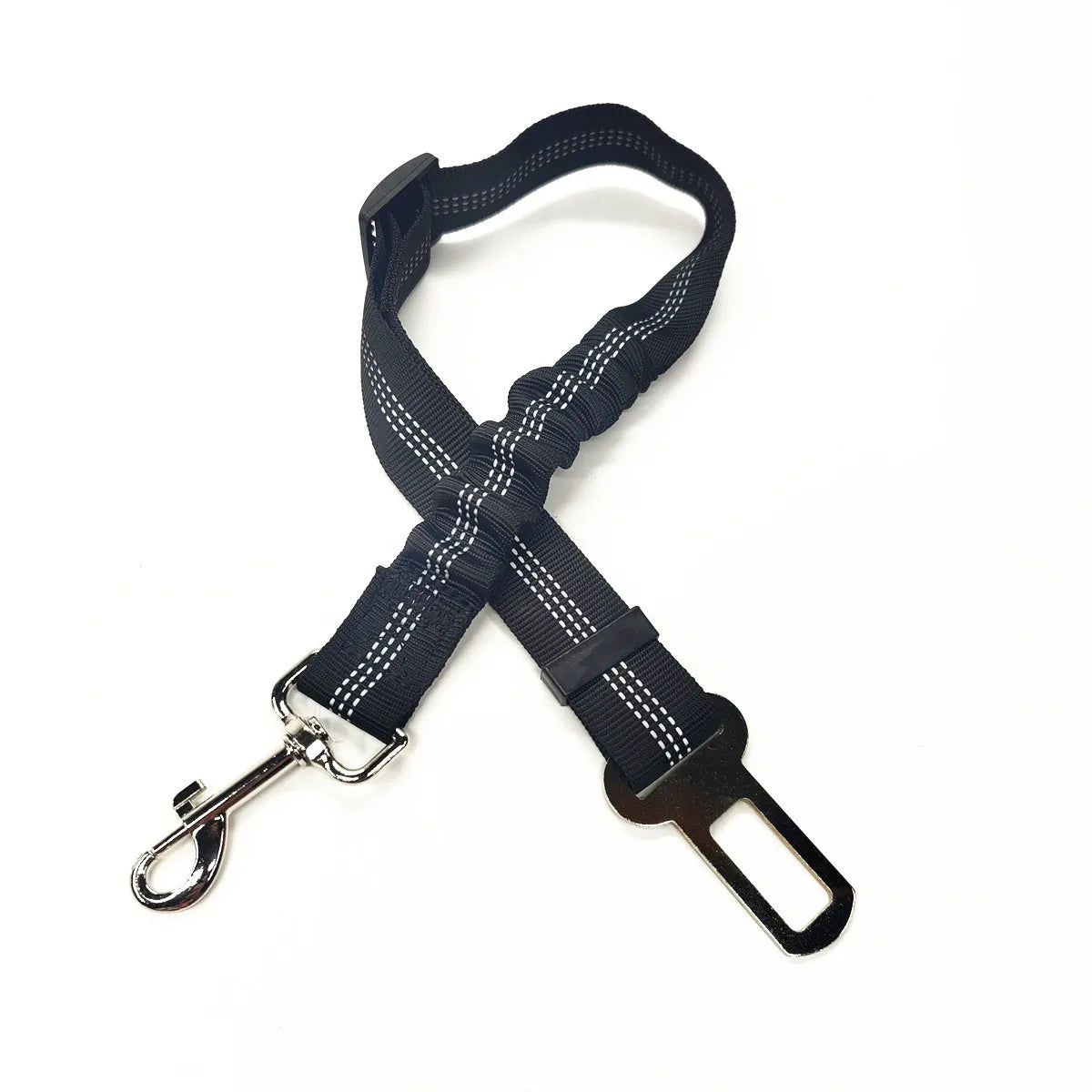 Adjustable Dog Car Seat Belt Harness for Dogs Nylon Reflective Cushioning Elasticity