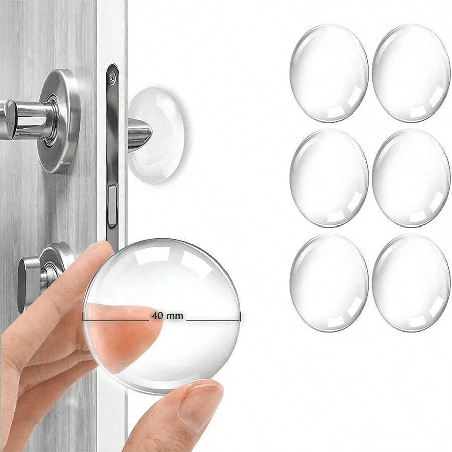 Door Knob Wall Shield Clear Soft Rubber Stopper Handle Bumper Mute Stickers Protector