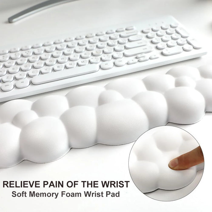 Mouse pad with wrist rest keyboard cloud anti-slip memory foam desktop office gamer