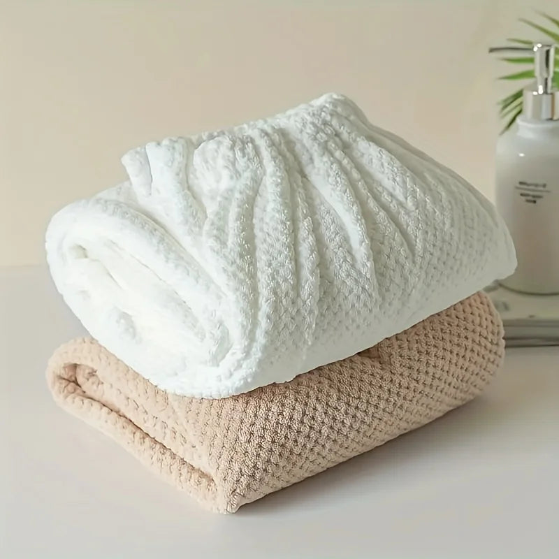 Bath Wrap & Hair Towel Set - Microfiber Quick Dry Absorbent, Soft Skirt & Turban