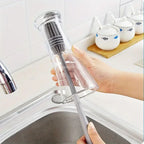 Silicone Milk Bottle Brush Cup Scrubber Glass Cleaner Kitchen Cleaning Tool Long Handle
