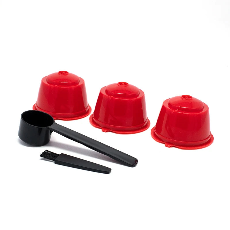 Fit For Dolce Gusto Coffee Filter Cup Reusable Capsule Filters With Spoon Brush