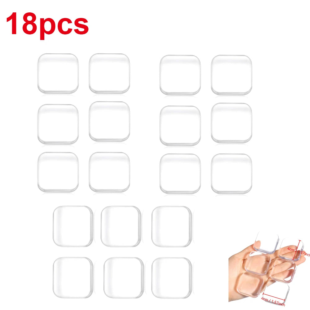 Clear Door Stopper Wall Protector Self Adhesive Furniture Bumper Pads Noise Dampening