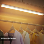 Motion Sensor LED Under Cabinet Lamp Dimmable Rechargeable Night Light Stairs Closet Room Aisle Tube Bar