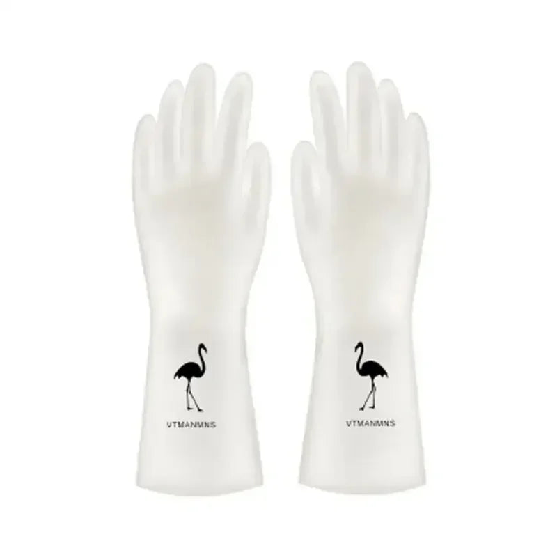 Waterproof Housework Cleaning Gloves Kitchen Latex Laundry Dishwashing Wear Resistant