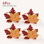 Maple Leaf Metal Napkin Rings — 2, 4 or 6 Pieces