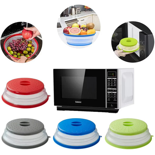 10.2 inch Microwave Plate Cover 2 In 1 as Splatter Guard Collapsible Lid