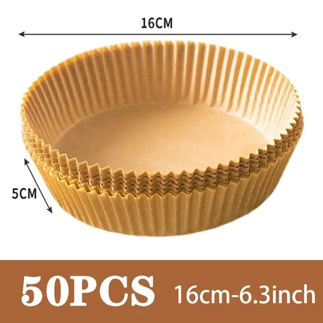 Air Fryer Disposable Paper Non-Stick Airfryer Baking Papers Round Liners Kitchen