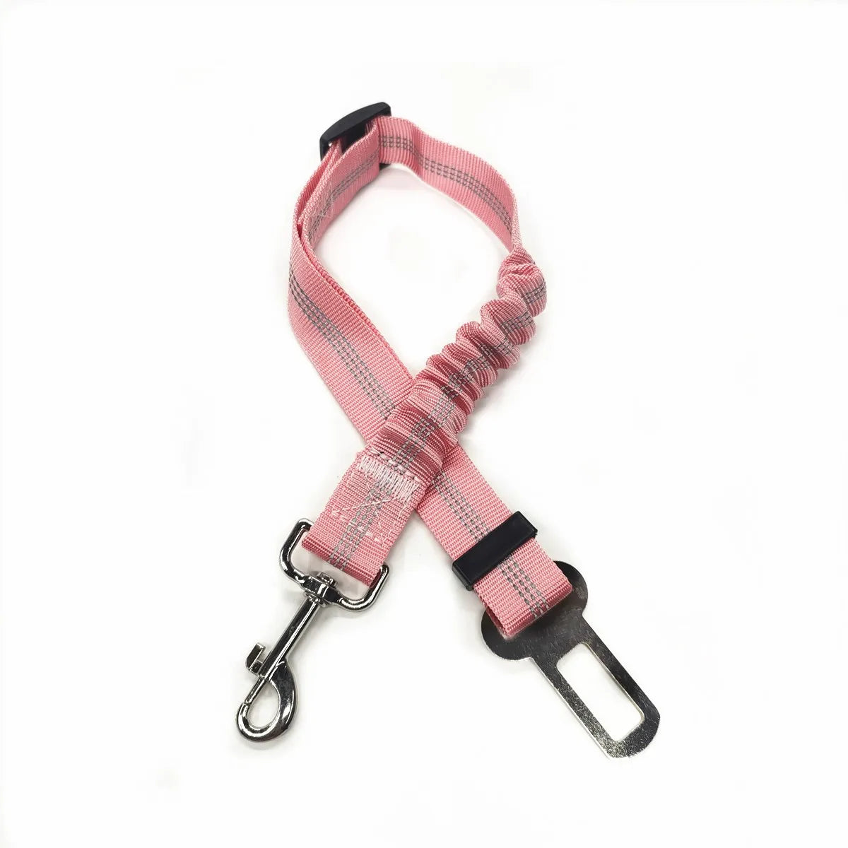 Adjustable Dog Car Seat Belt Harness for Dogs Nylon Reflective Cushioning Elasticity