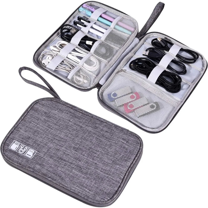Electronics Organizer Bag Waterproof Carrying Pouch Travel Bag Universal Cable Storage