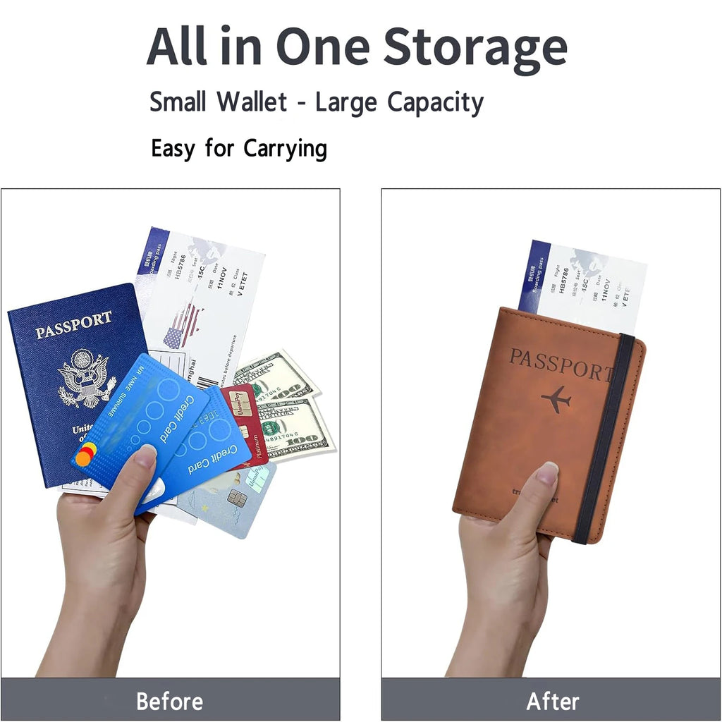 Passport Holder for Travel Essentials Wallet Cover Case for Accessories, Book Holders
