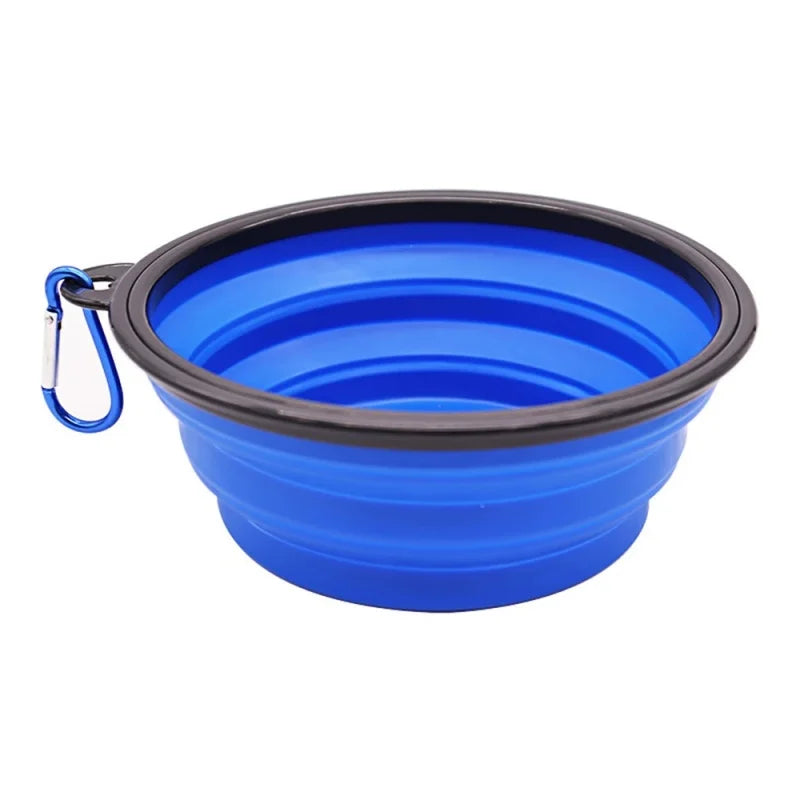 11.8 fl oz Collapsible Dog Pet Folding Silicone Bowl Outdoor Travel Portable Puppy Food