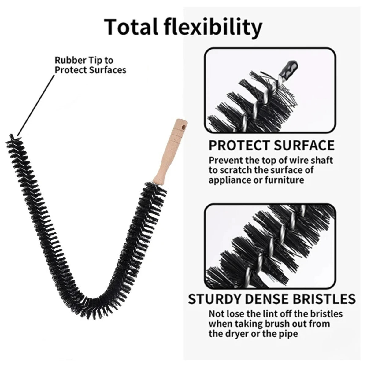 29.5 in Radiator Cleaning Brush Vent Cleaner Duster Household Home Tools Dust Remover