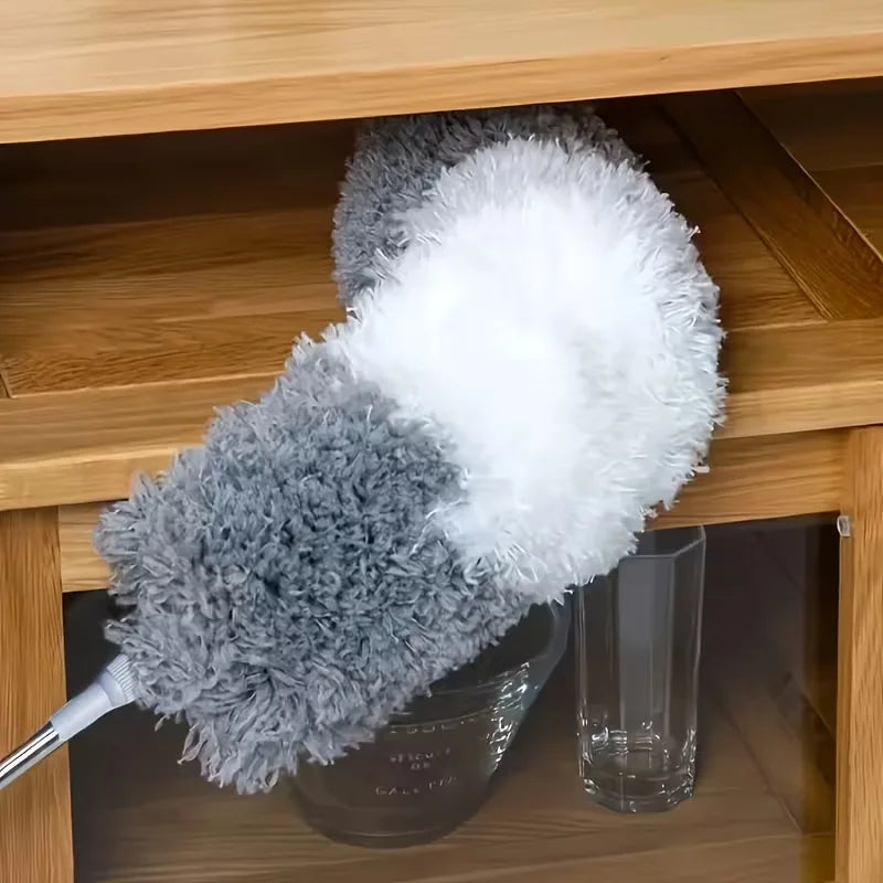 Duster with Extension Rod, Retractable Dust Brush, Microfiber Reusable