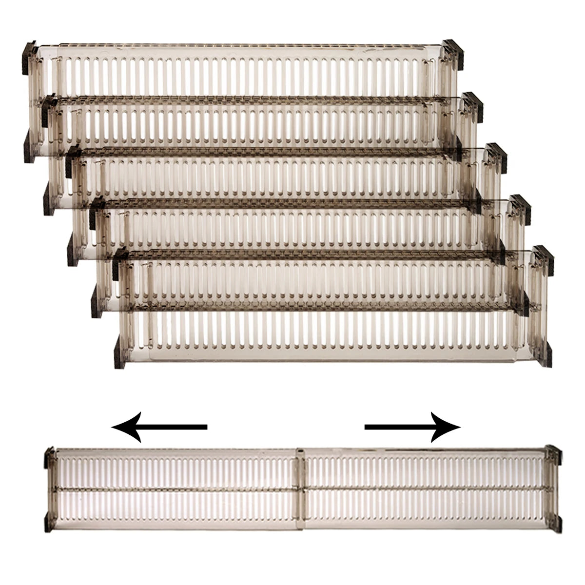Plastic Drawer Divider 5Sets, Home Storage Dividers, for and Organization