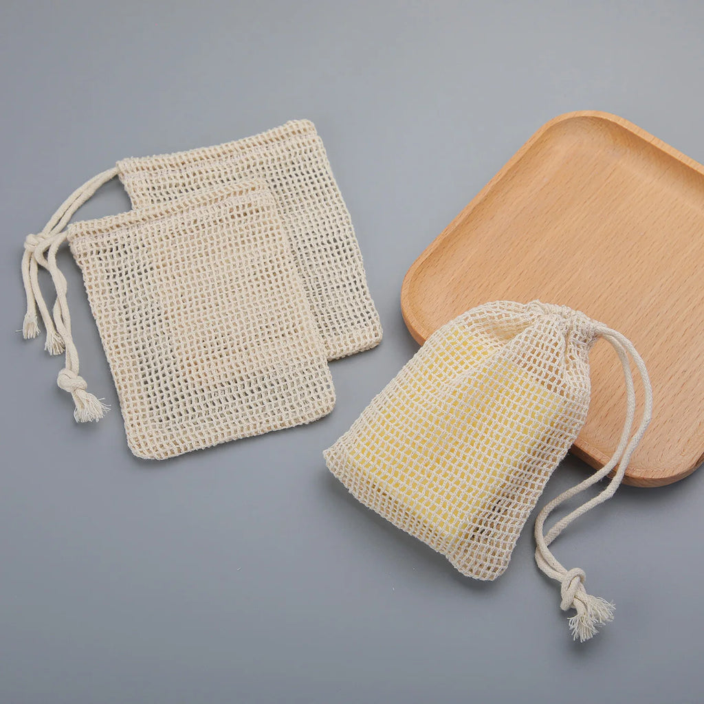 Cotton Soap Saver Pouches — 3-Pack