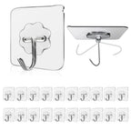 Self-adhesive Wall Hooks Waterproof Oilproof Sticky Punch Free Heavy Duty Hanging