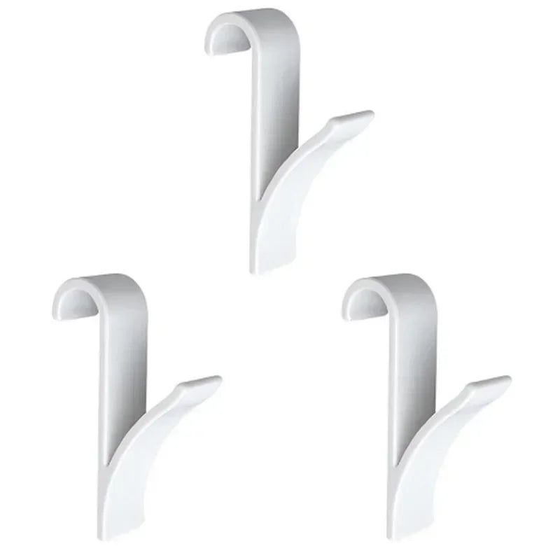 Kitchen Bathroom Hanger Clips Storage Racks White Clear Heated Towel Radiator Rail