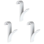 Kitchen Bathroom Hanger Clips Storage Racks White Clear Heated Towel Radiator Rail