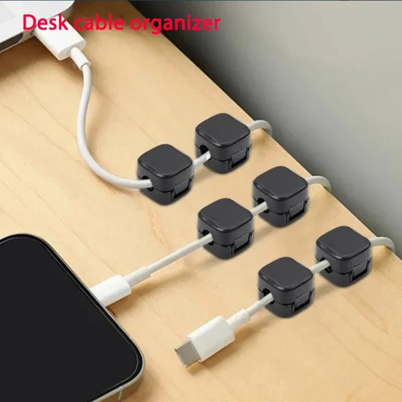 Magnetic Cable Clip Holder Adhesive Wire Keeper Cord Organizer