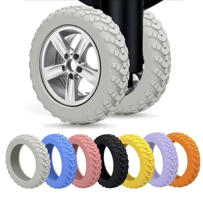 Travel Luggage Caster Shoes Silicone Suitcase Wheels Protection Cover Reduce Noise