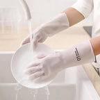 Waterproof Housework Cleaning Gloves Kitchen Latex Laundry Dishwashing Wear Resistant