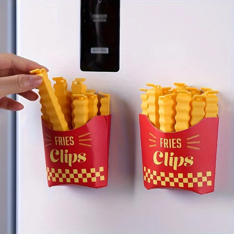 French Fry Shaped Sealing Clip - For Snack Food Clips, Plastic Bag Seasoning Strips
