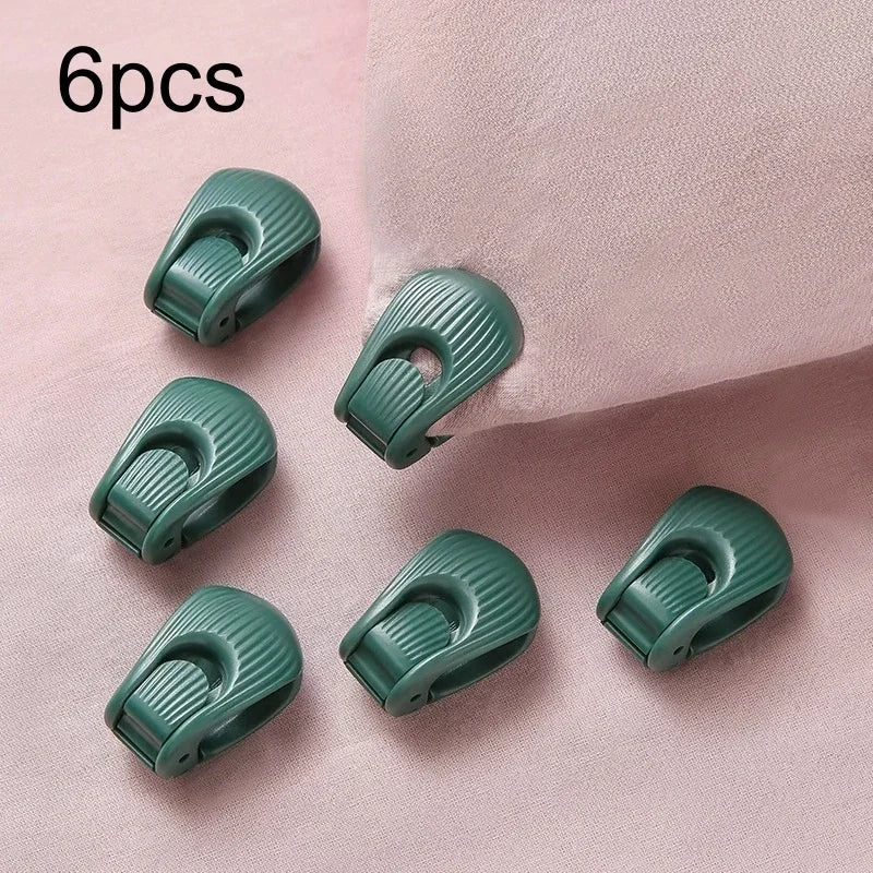 Pin-Free Duvet Cover Clips — Set of 6