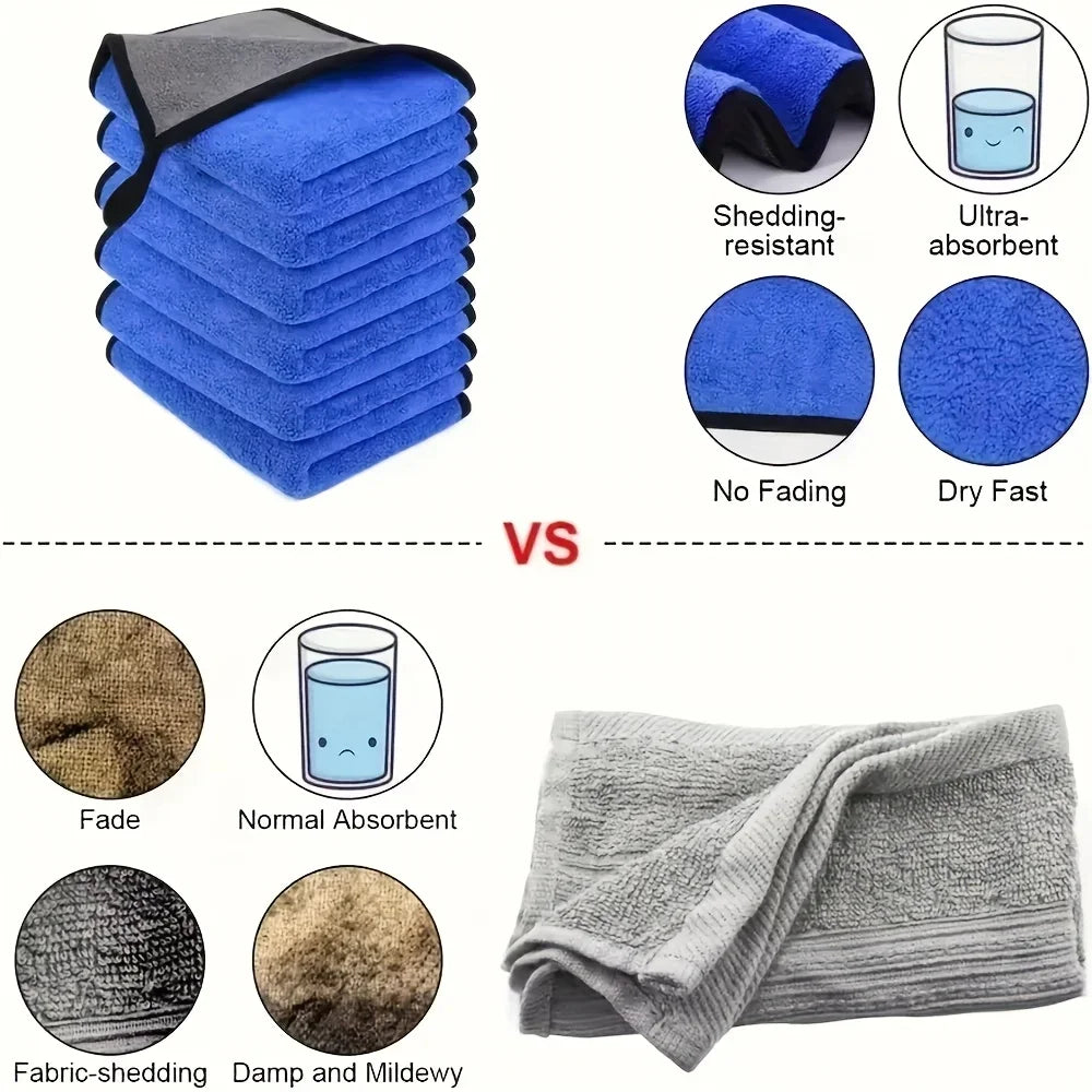 11.8 x 23.6 in Microfiber Car Cleaning Towels Soft Quick Drying