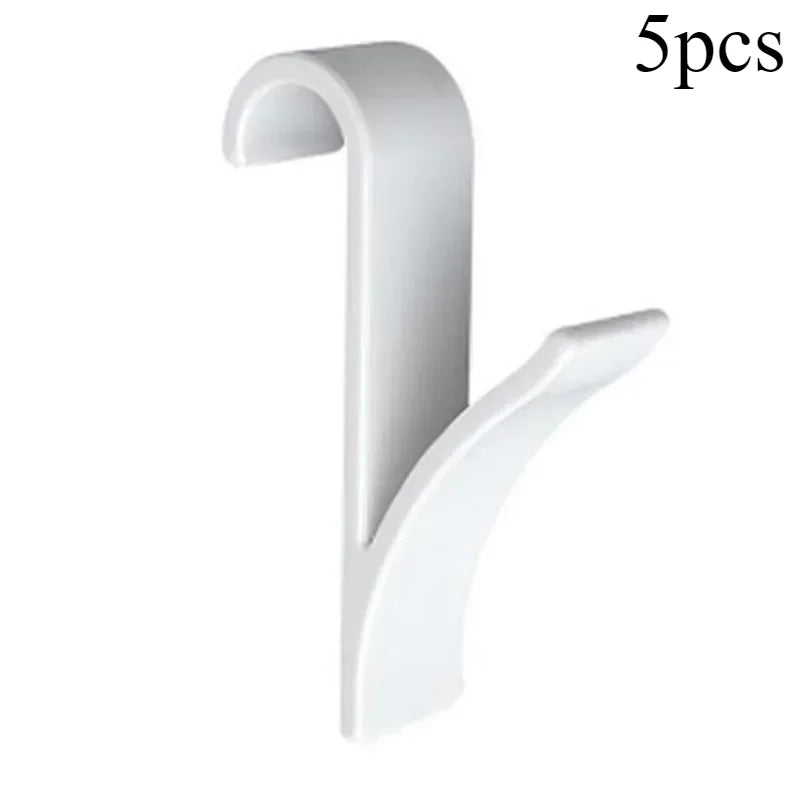 Kitchen Bathroom Hanger Clips Storage Racks White Clear Heated Towel Radiator Rail