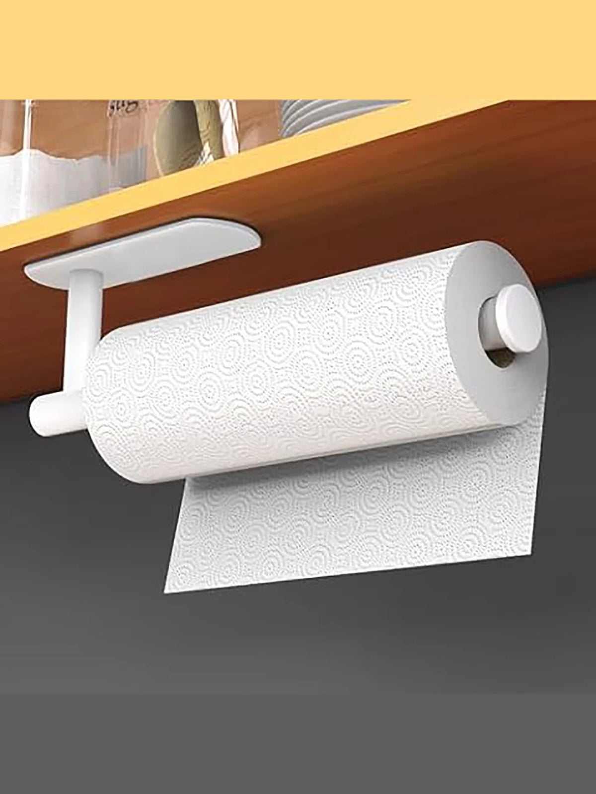 Kitchen Paper Towel Holder Adhesive Tissue Hanger Toilet Roll Dispenser Cabinet Storage