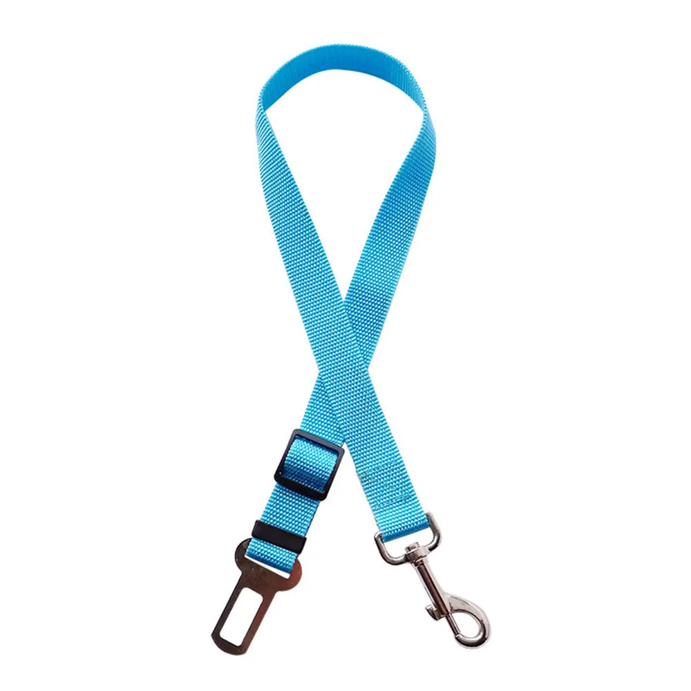 Adjustable Dog Car Seat Belt Harness for Dogs Nylon Reflective Cushioning Elasticity