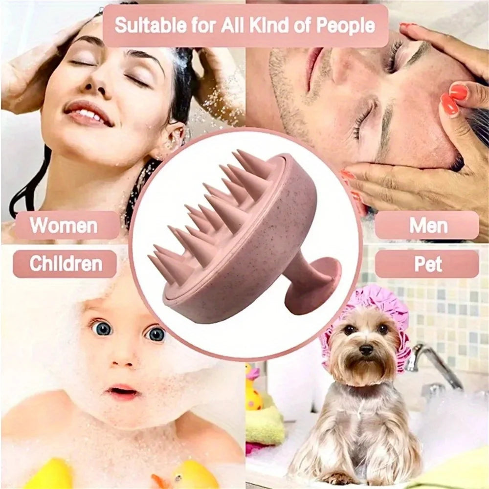 Silicone Shampoo Brush Body Massage Bath Shower Salon Hairdressing Tool Scalp Comb Hair