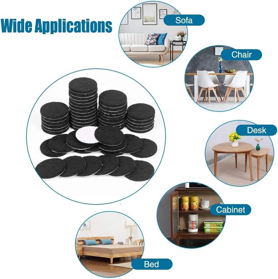 Felt Pads, 48 Pieces Furniture Self Adhesive Round Feet Protectors