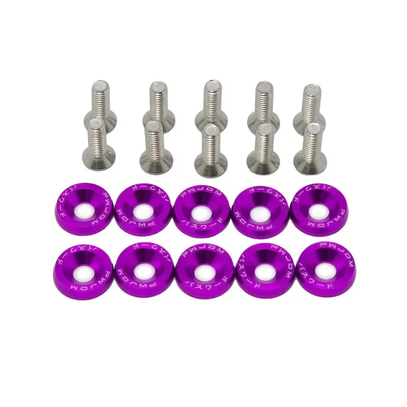 M6 Car Modified Fasteners Fender Washer Bumper Engine Concave Screws License Plate