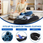 Travel Neck Pillow with Fillable Clothing U-Shaped Pillowcase, Extra Storage Bag