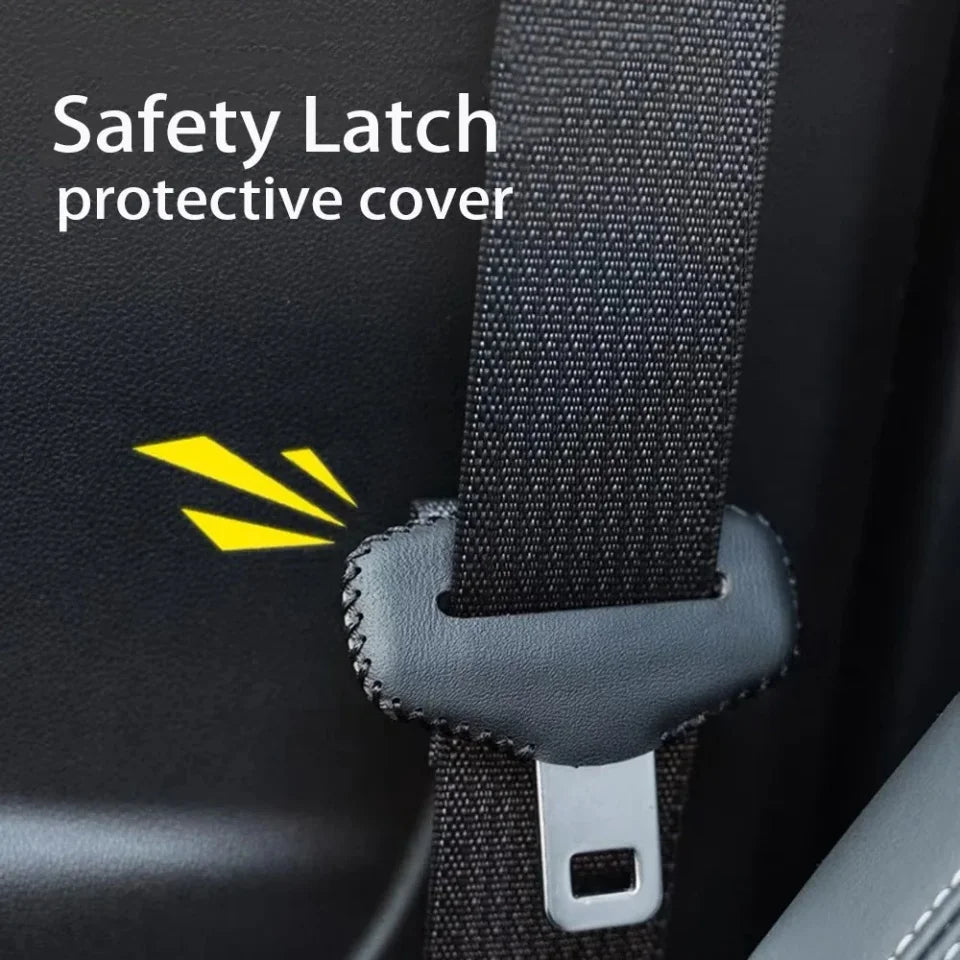 Universal Car Seat Belt Buckle Cover Protector Anti-collision Case PU Leather
