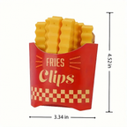 French Fry Shaped Sealing Clip - For Snack Food Clips, Plastic Bag Seasoning Strips