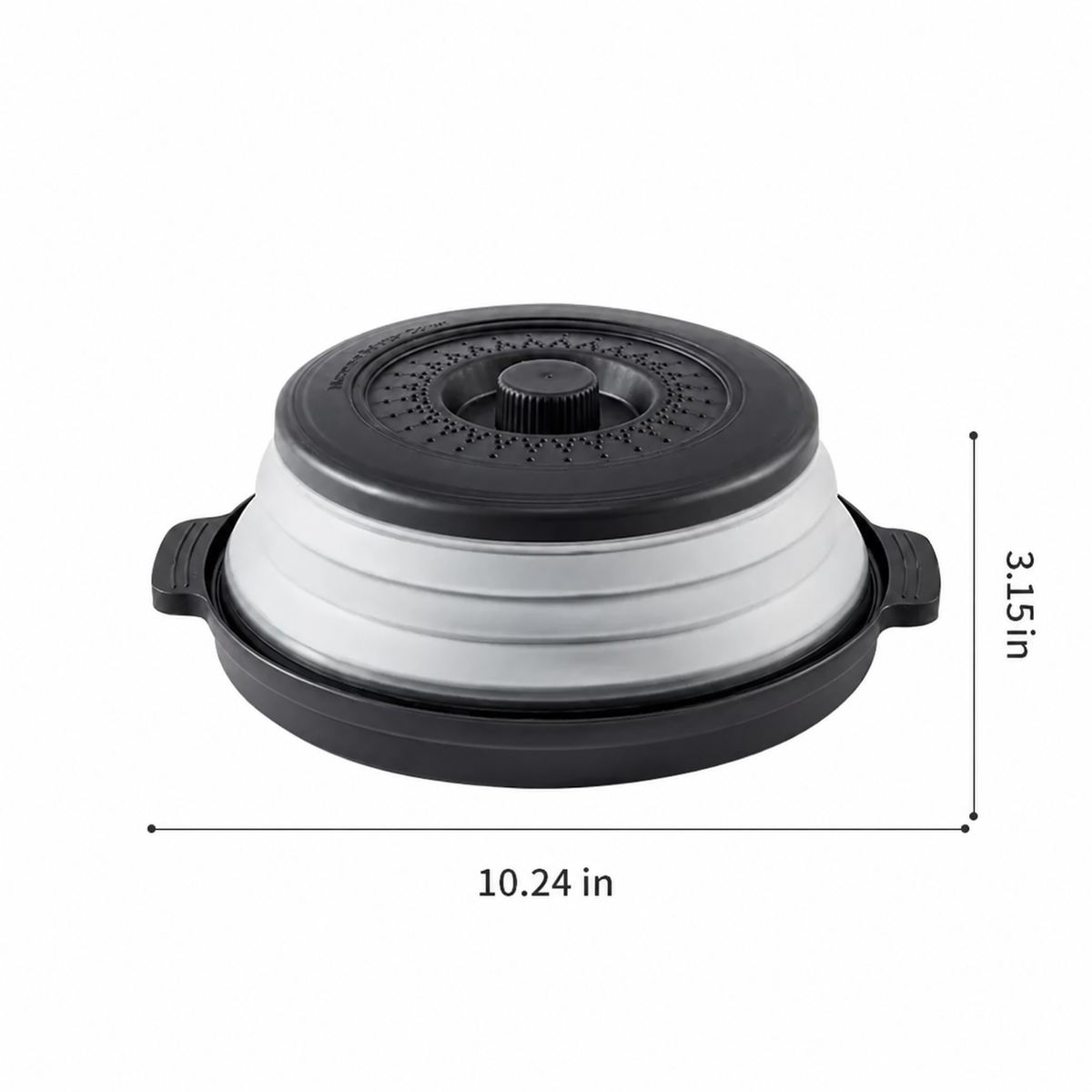 10.2 inch Microwave Plate Cover 2 In 1 as Splatter Guard Collapsible Lid