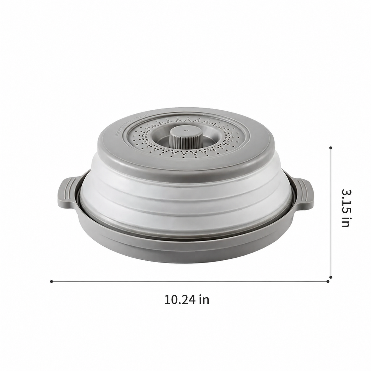 10.2 inch Microwave Plate Cover 2 In 1 as Splatter Guard Collapsible Lid